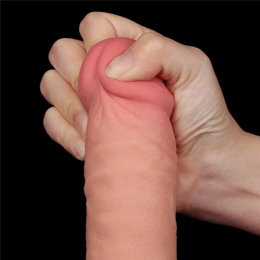 9.5 Inches Sliding Skin Dual Layer Soft Dildo