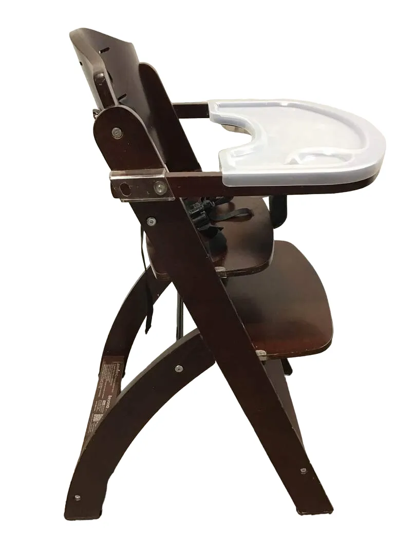 Abiie Beyond Junior Y Wooden High Chair, Mahogany/White