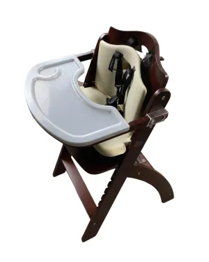 Abiie Beyond Junior Y Wooden High Chair, Mahogany/White