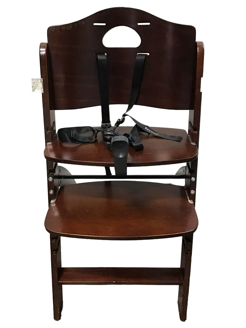 Abiie Beyond Junior Y Wooden High Chair, Mahogany/White