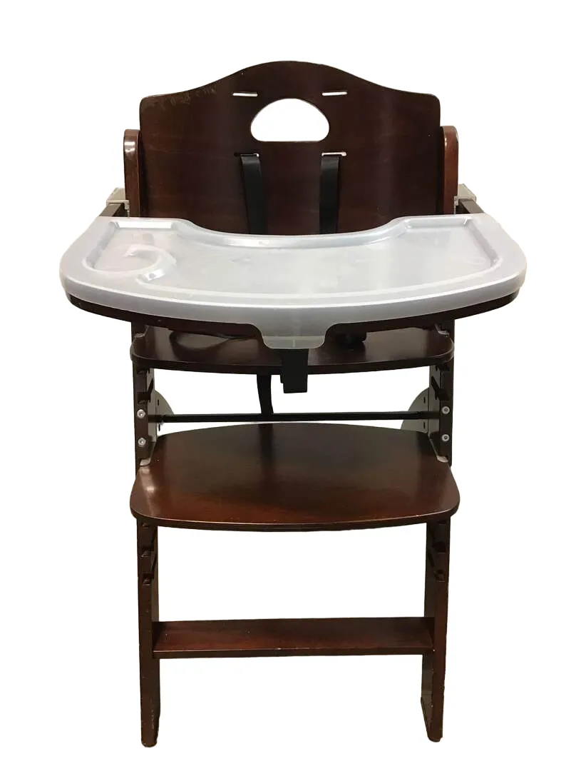 Abiie Beyond Junior Y Wooden High Chair, Mahogany/White
