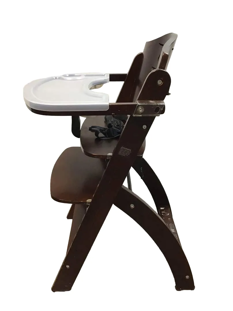 Abiie Beyond Junior Y Wooden High Chair, Mahogany/White