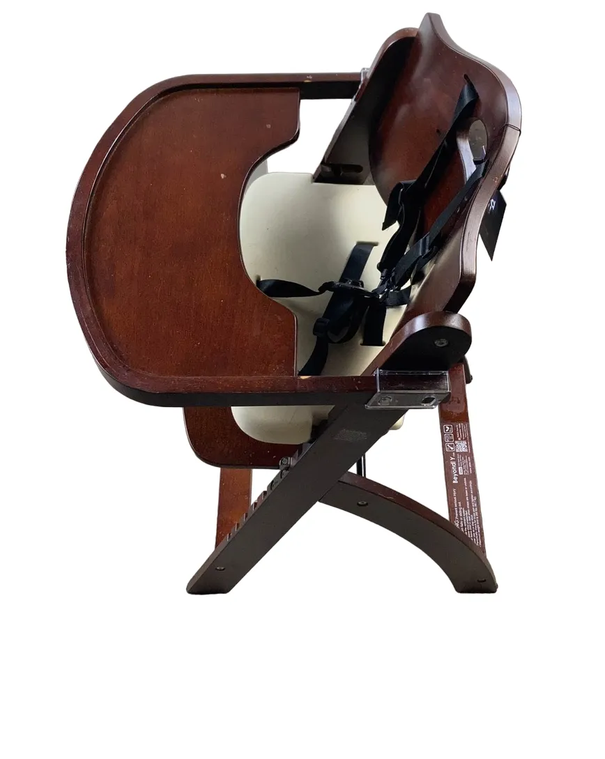Abiie Beyond Junior Y Wooden High Chair, Mahogany/White