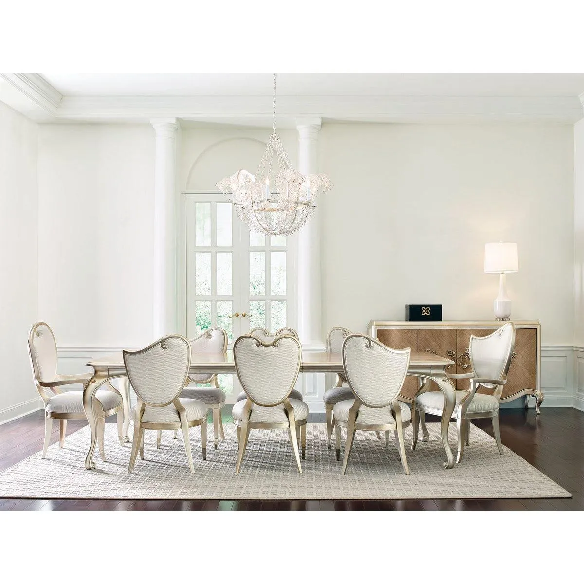 Accent Left Side Chair - Gold, Off White