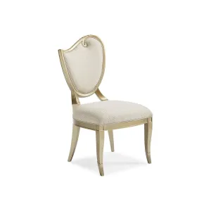 Accent Left Side Chair - Gold, Off White
