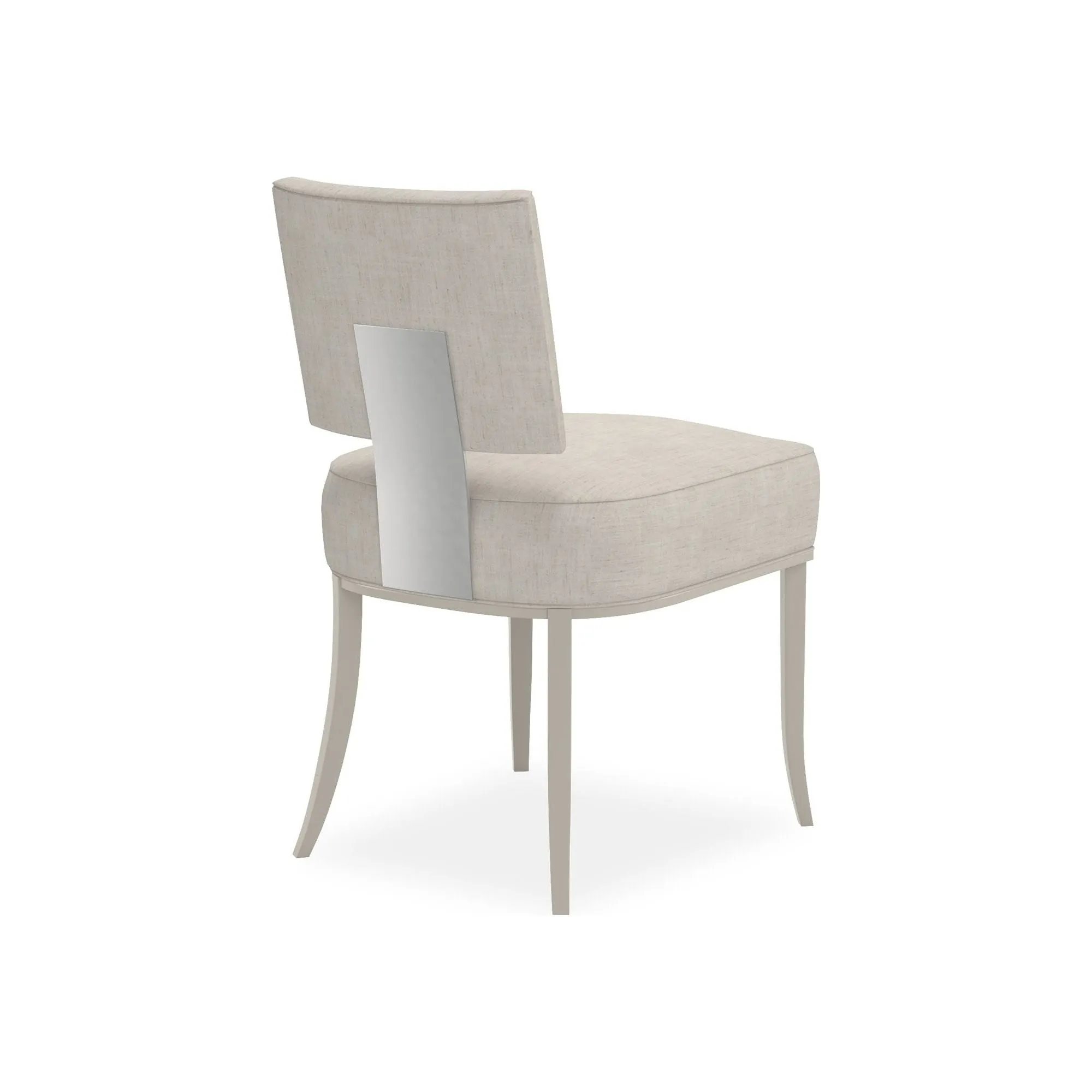 Allocated Side Dining Chair - White, Silver