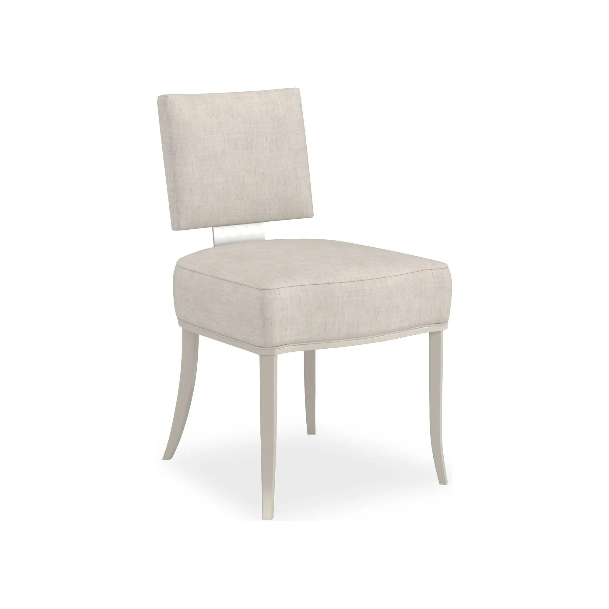 Allocated Side Dining Chair - White, Silver