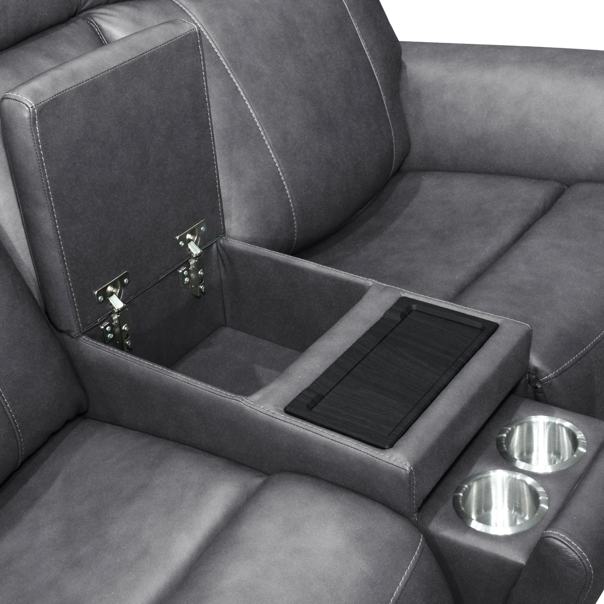 Amelia Charcoal Leather Slumberland Exclusive