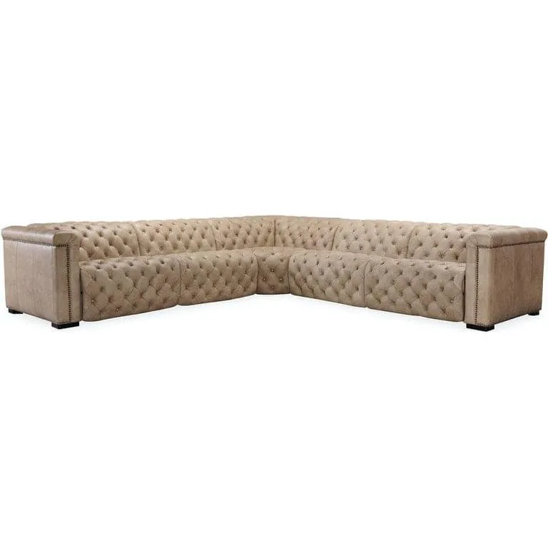 Apollo 5-Piece Sectional with Power Recliner and Headrests