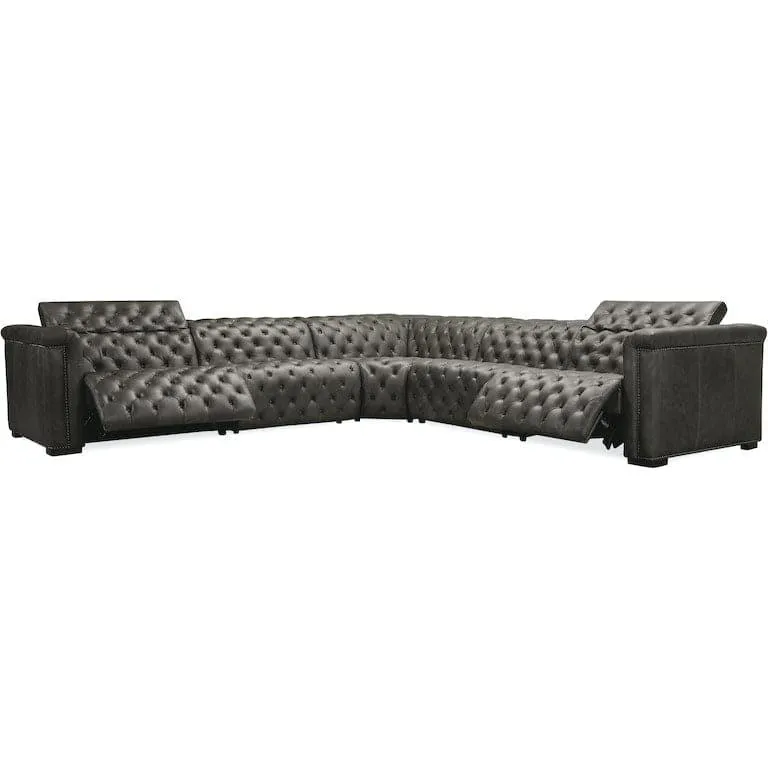 Apollo 5-Piece Sectional with Power Recliner and Headrests