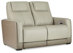 Battleville Almond PWR REC Loveseat/Adj Headrest