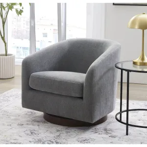 Better Homes & Gardens KF.A1079-PEW Bradford Wooden Base Modern Swivel Chair, Gray