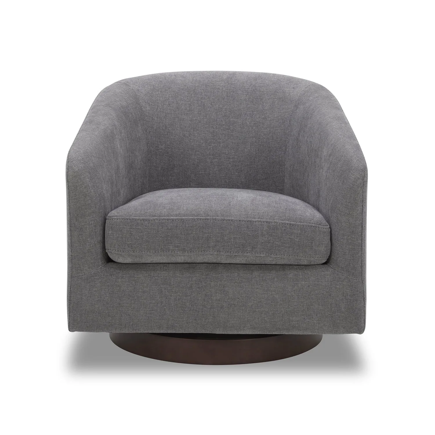 Better Homes & Gardens KF.A1079-PEW Bradford Wooden Base Modern Swivel Chair, Gray