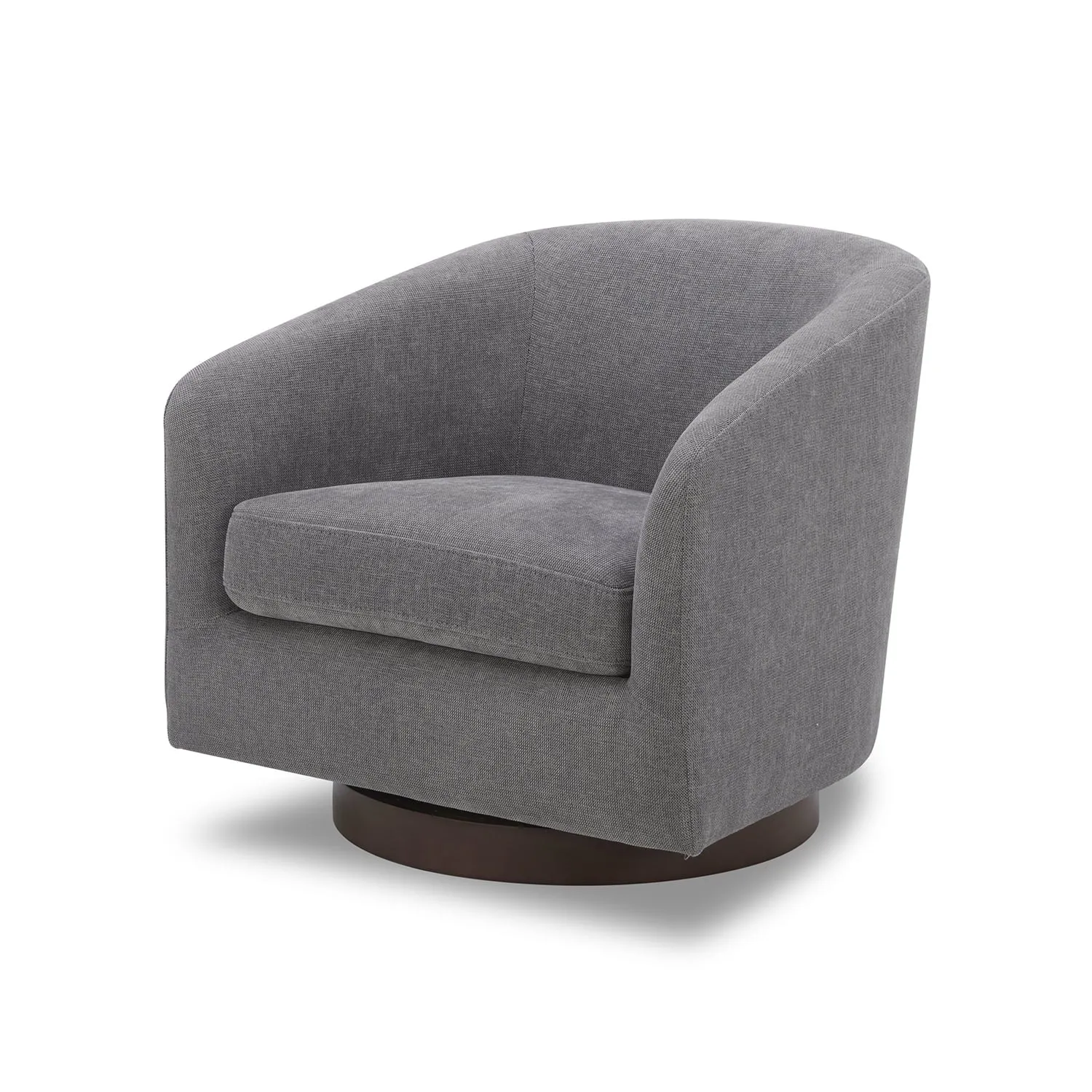 Better Homes & Gardens KF.A1079-PEW Bradford Wooden Base Modern Swivel Chair, Gray