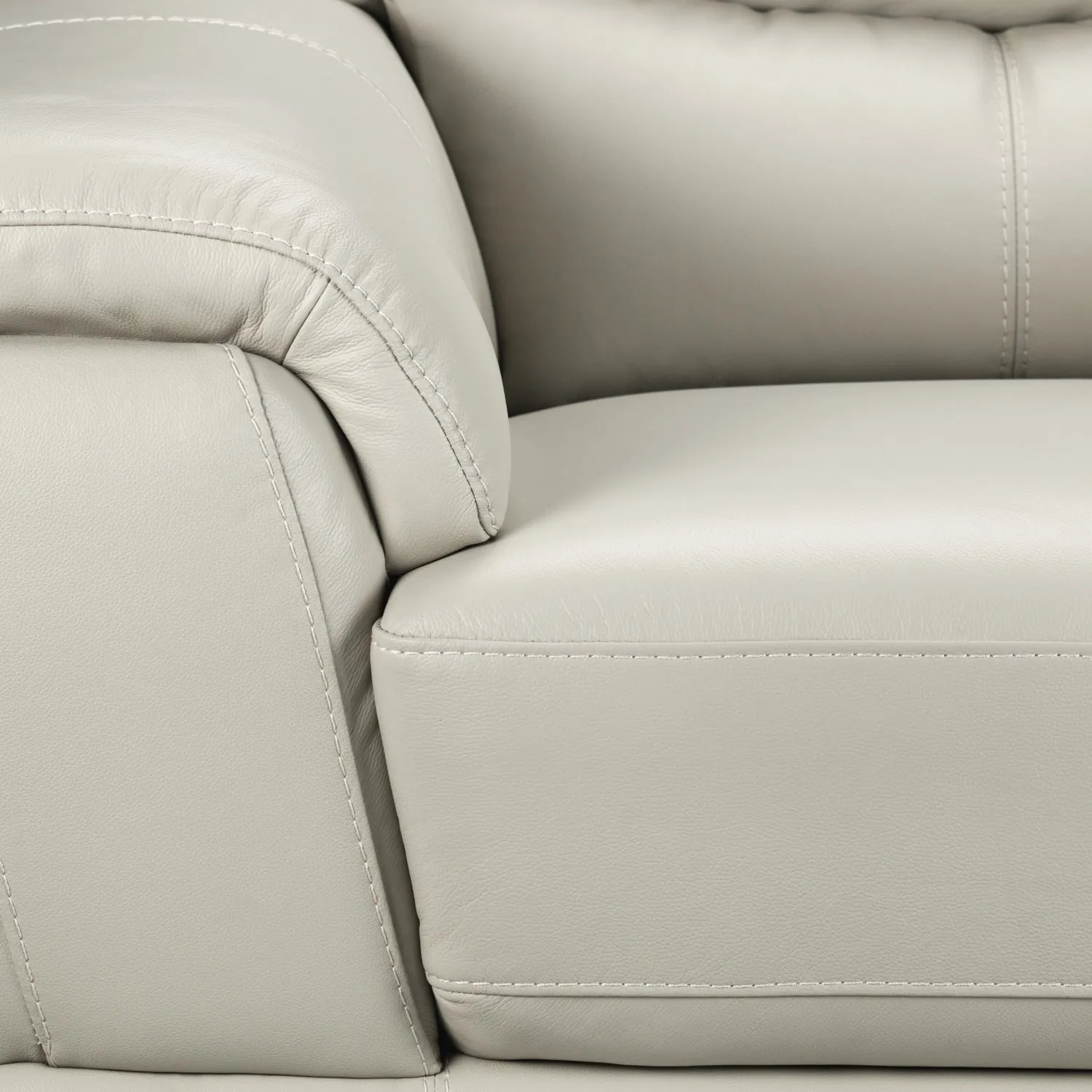 Braylon Leather Chair - Silver Grey