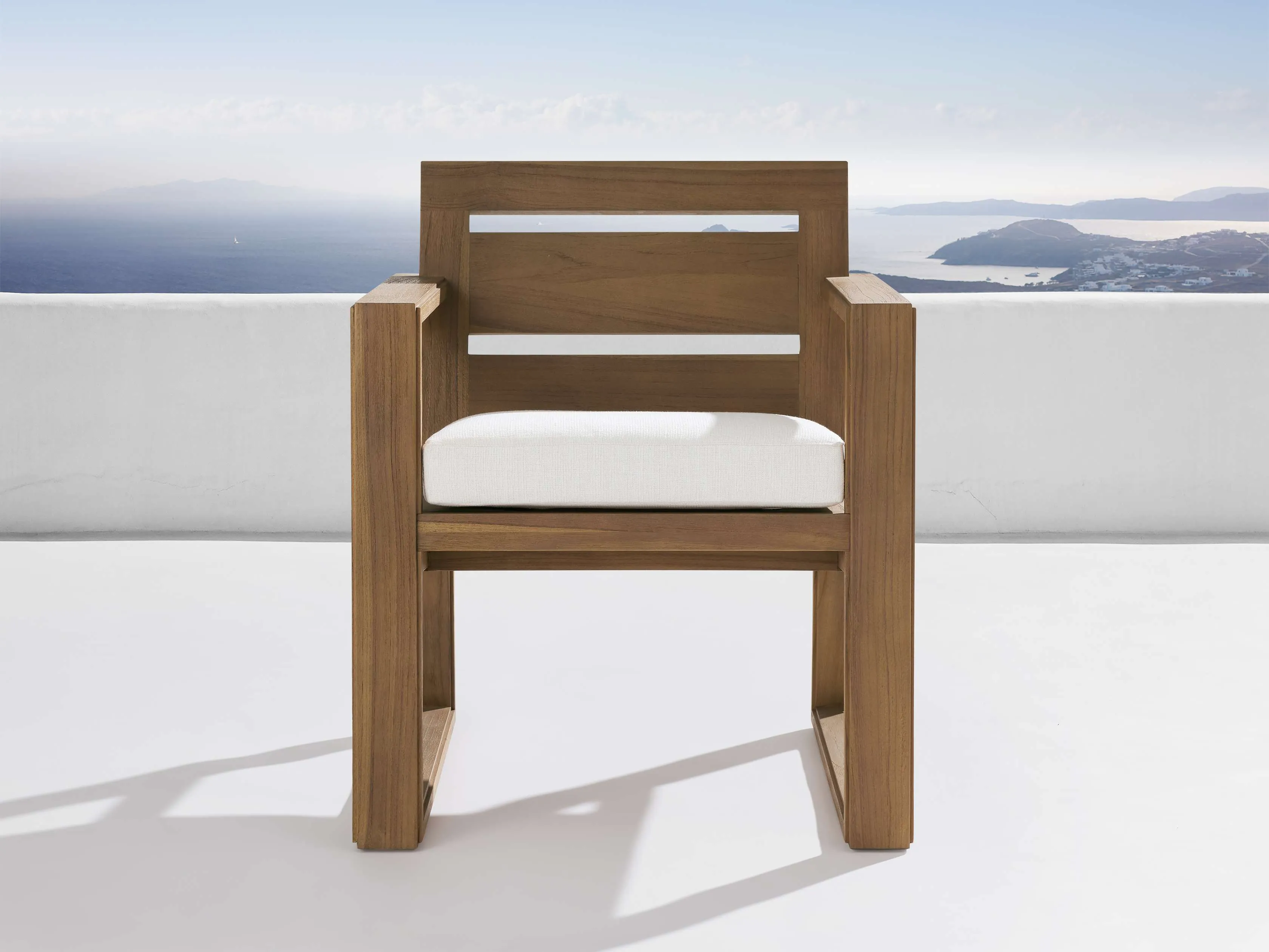 Canyon Outdoor Teak Dining Arm Chair
