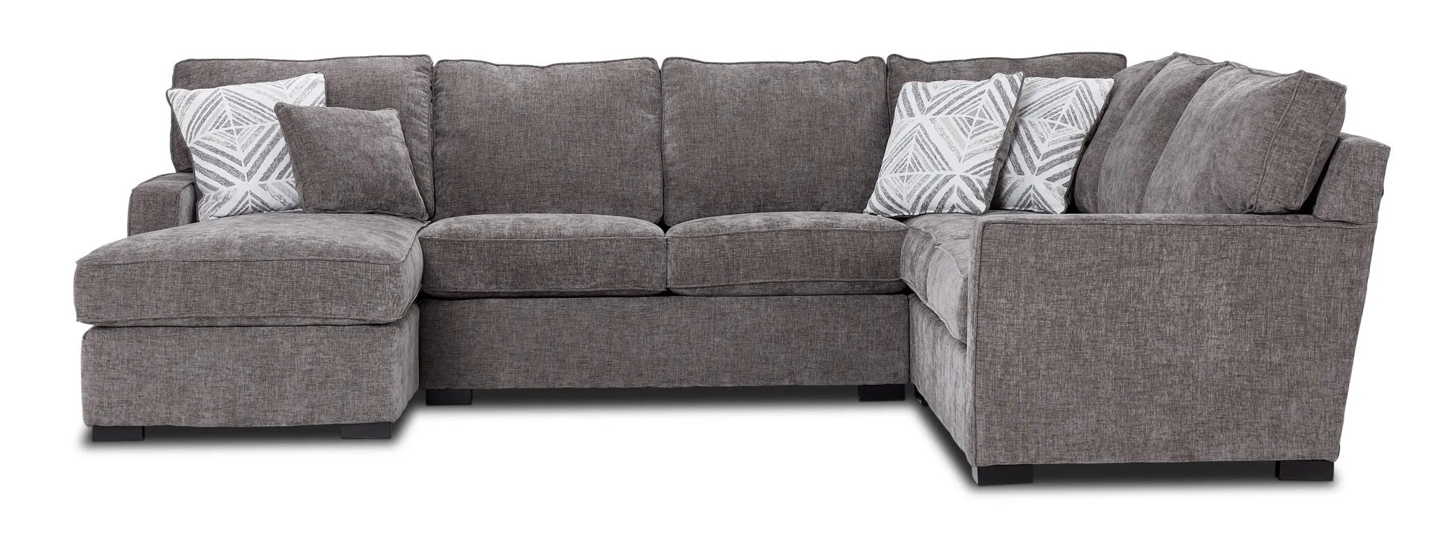 Charlotte 4-Piece Sectional with Left-Facing Chaise - Stone
