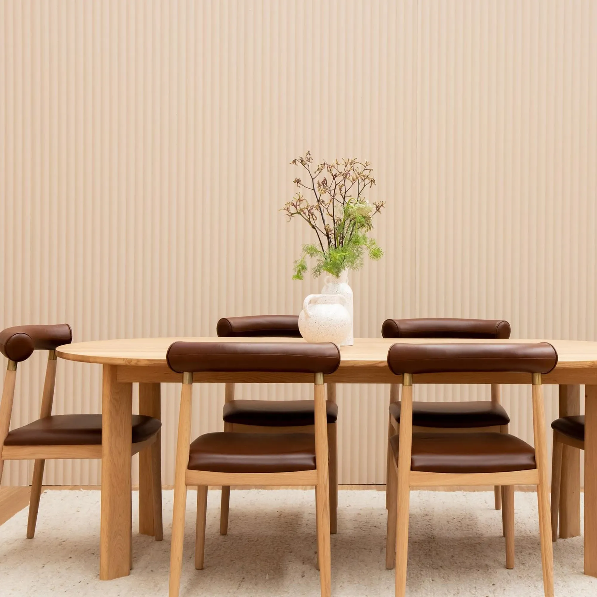 Cluster Dining Chair - Chestnut Leather