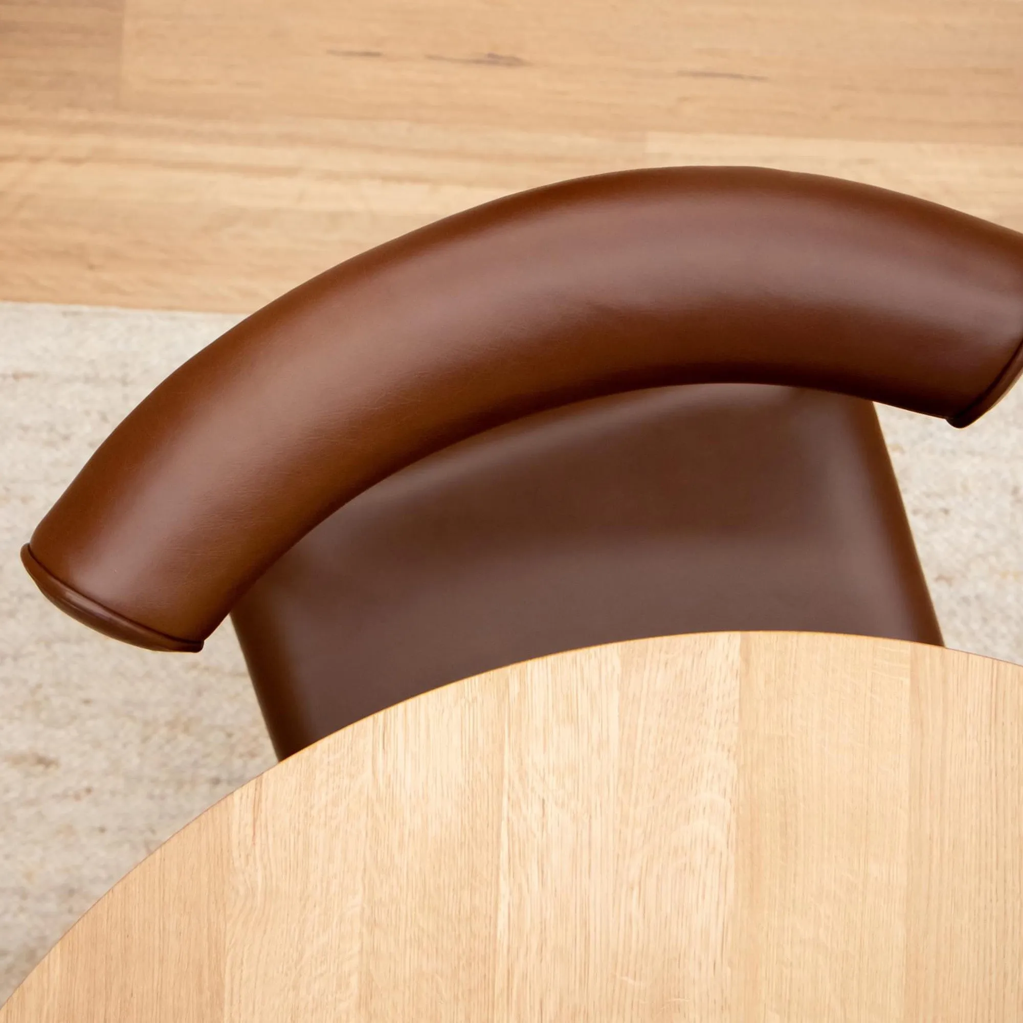 Cluster Dining Chair - Chestnut Leather