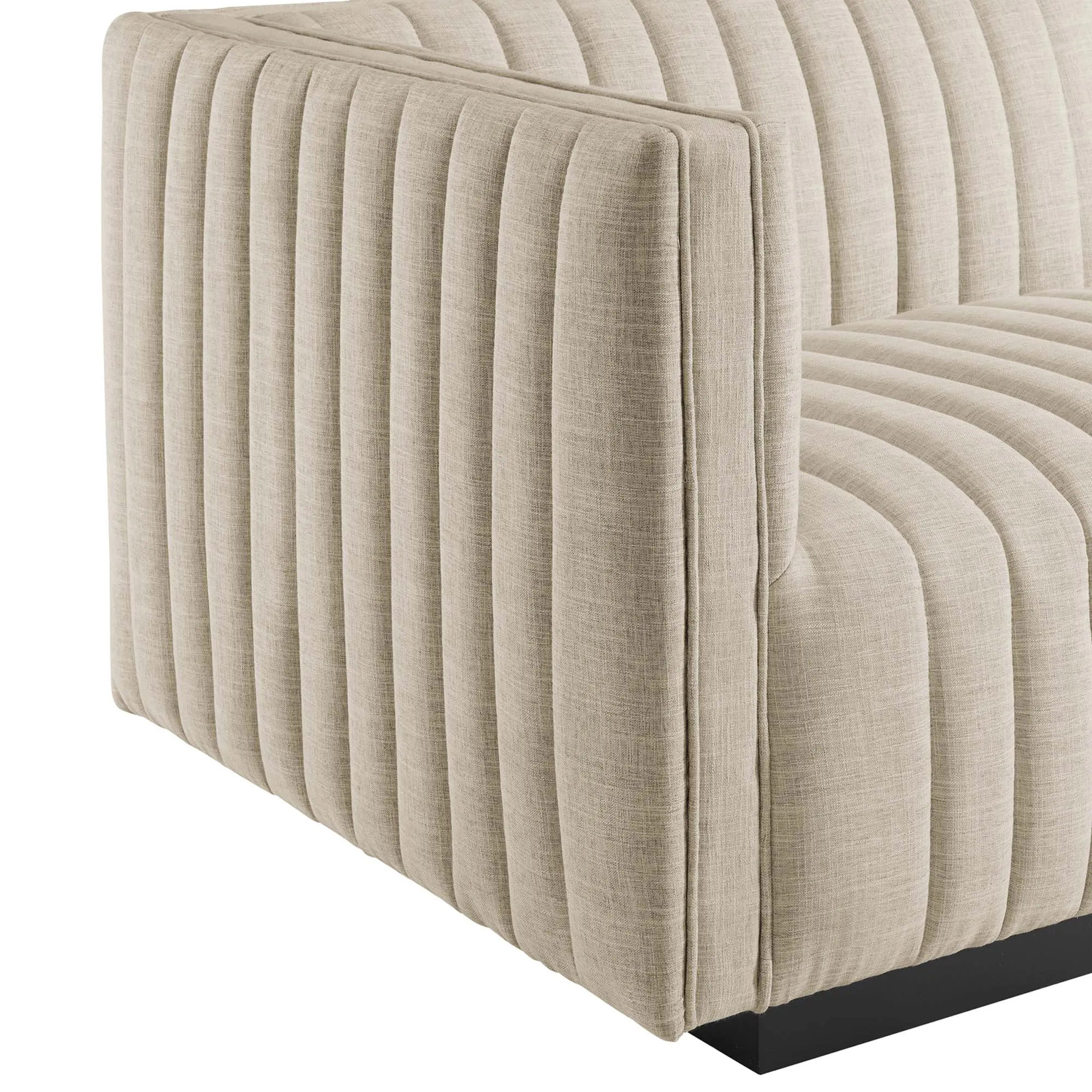 Conjure 5-Piece Channel Tufted Upholstered Fabric L-Shaped Sectional by Modway