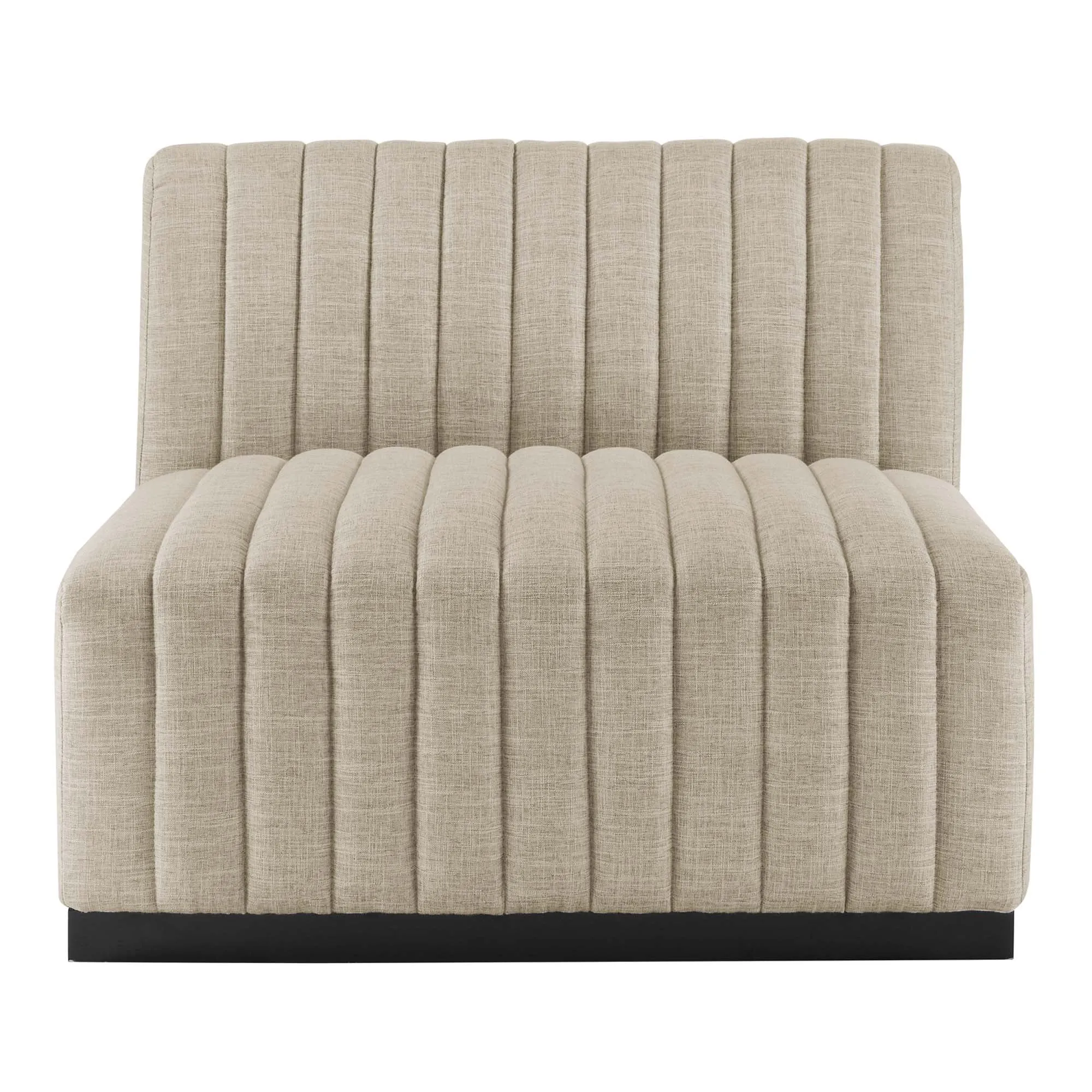 Conjure 5-Piece Channel Tufted Upholstered Fabric L-Shaped Sectional by Modway