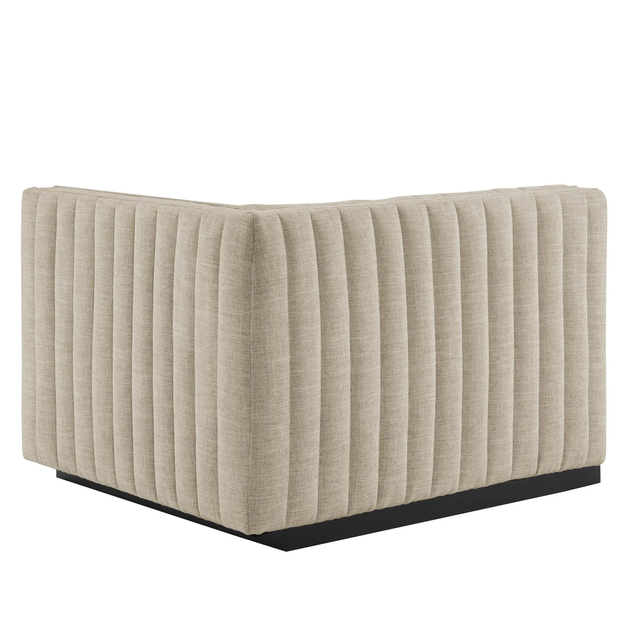 Conjure 5-Piece Channel Tufted Upholstered Fabric L-Shaped Sectional by Modway