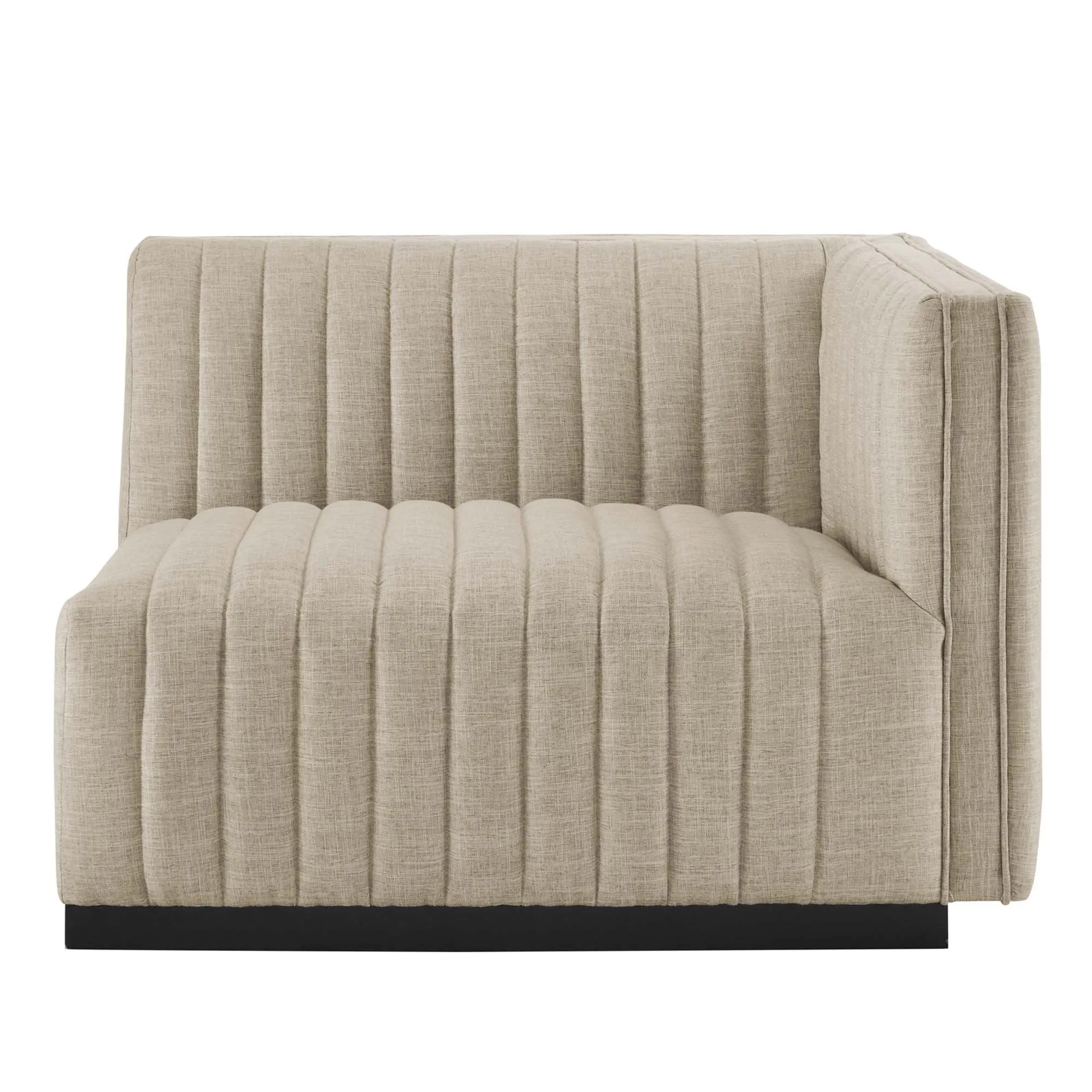 Conjure 5-Piece Channel Tufted Upholstered Fabric L-Shaped Sectional by Modway