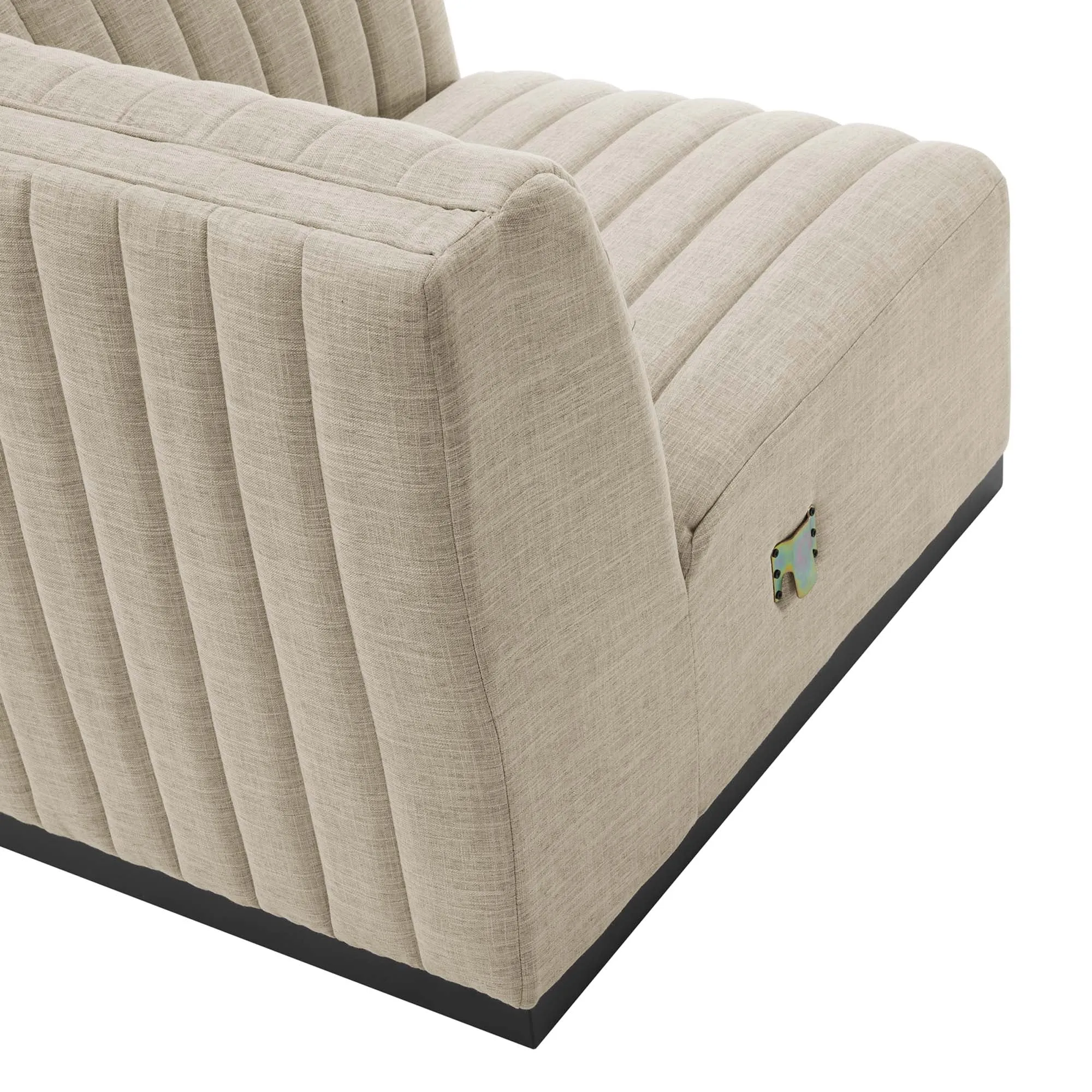 Conjure 6-Piece Channel Tufted Upholstered Fabric U-Shaped Sectional by Modway