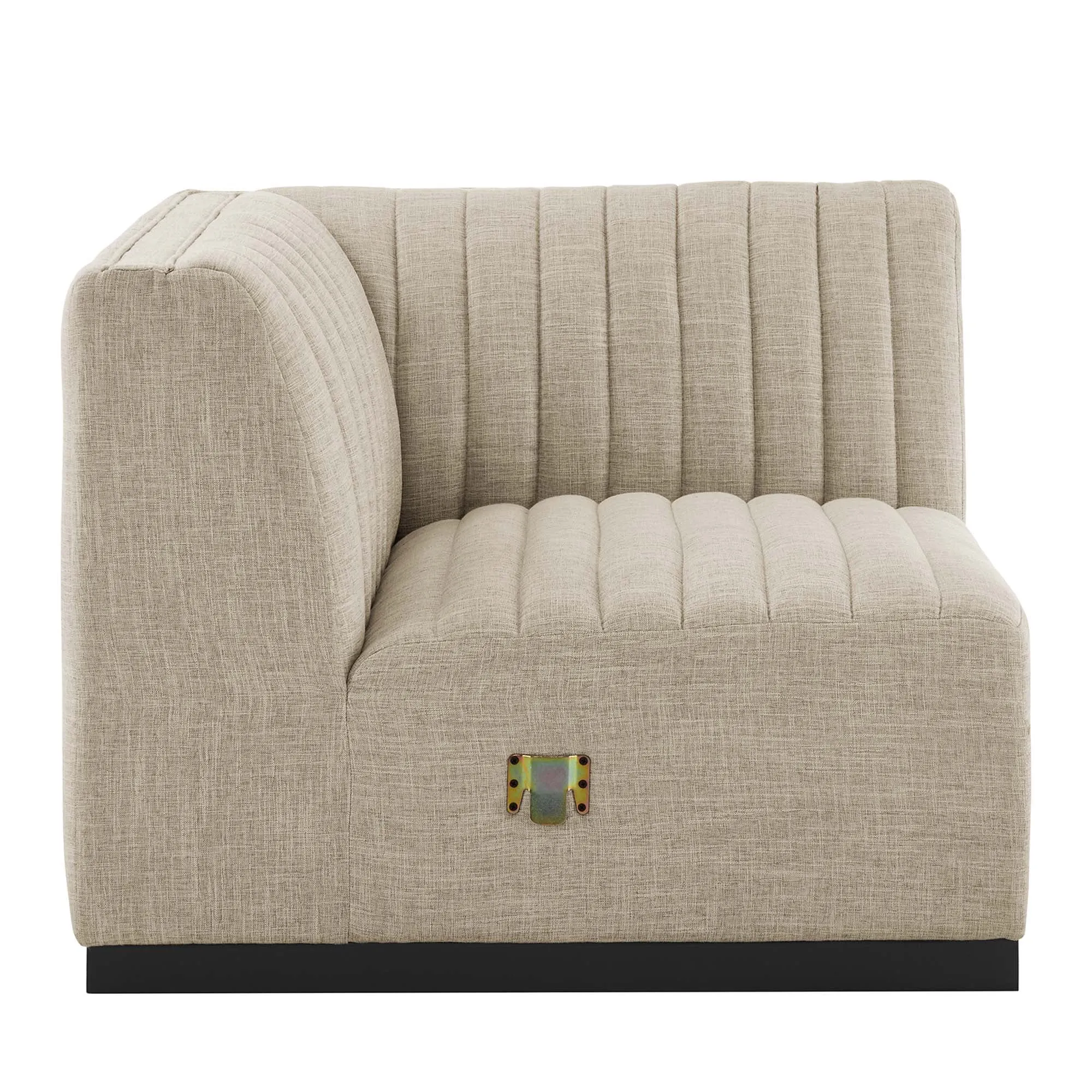 Conjure 6-Piece Channel Tufted Upholstered Fabric U-Shaped Sectional by Modway