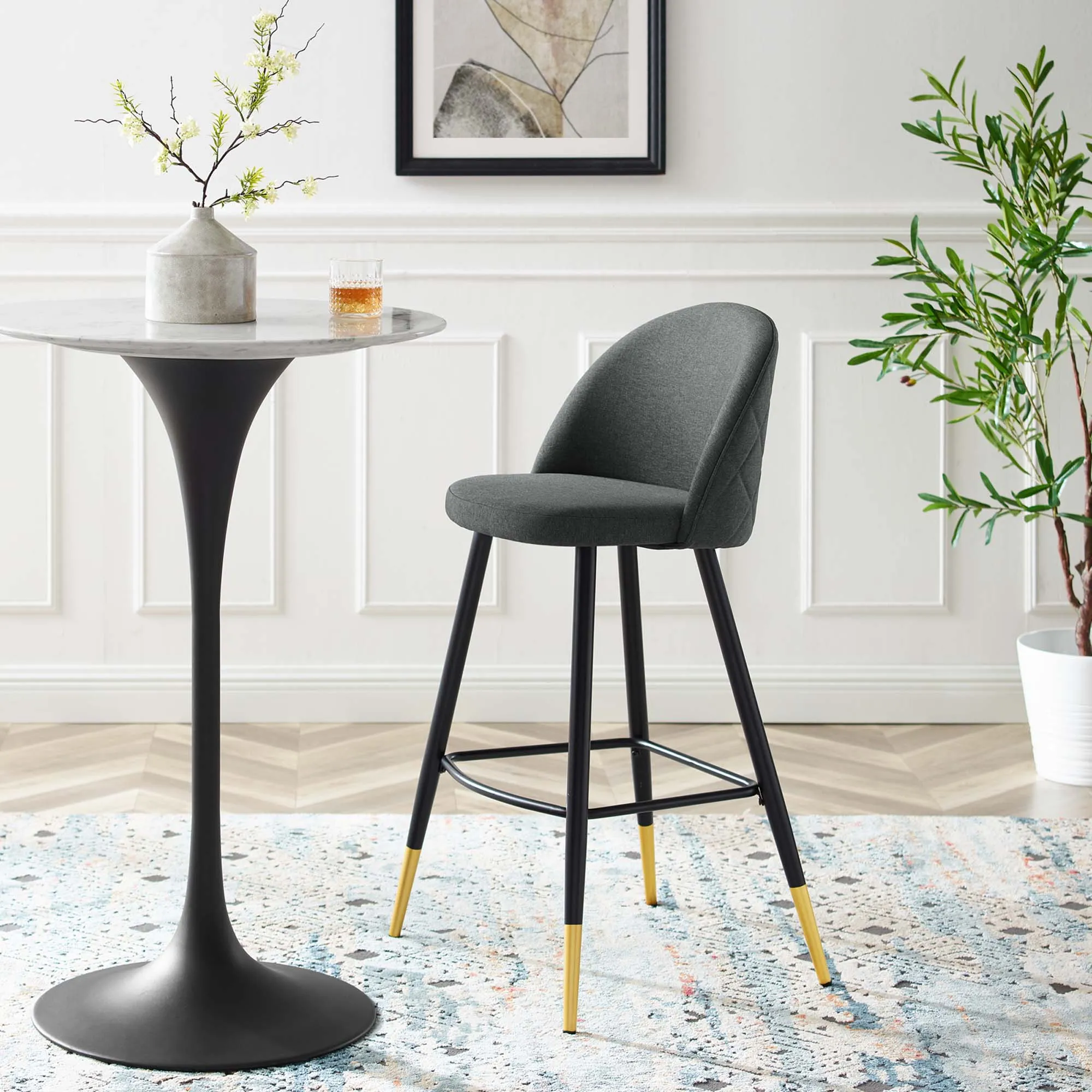 Cordial Fabric Bar Stools - Set of 2 by Modway