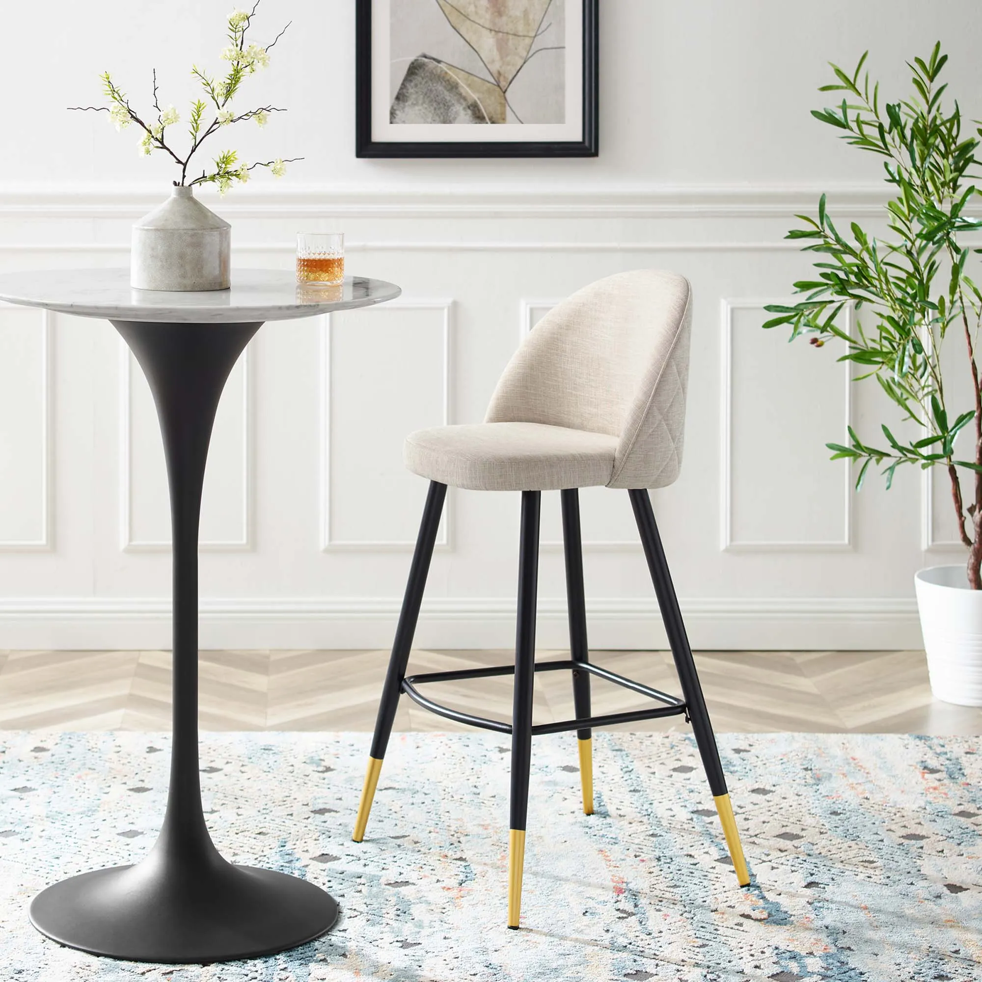 Cordial Fabric Bar Stools - Set of 2 by Modway