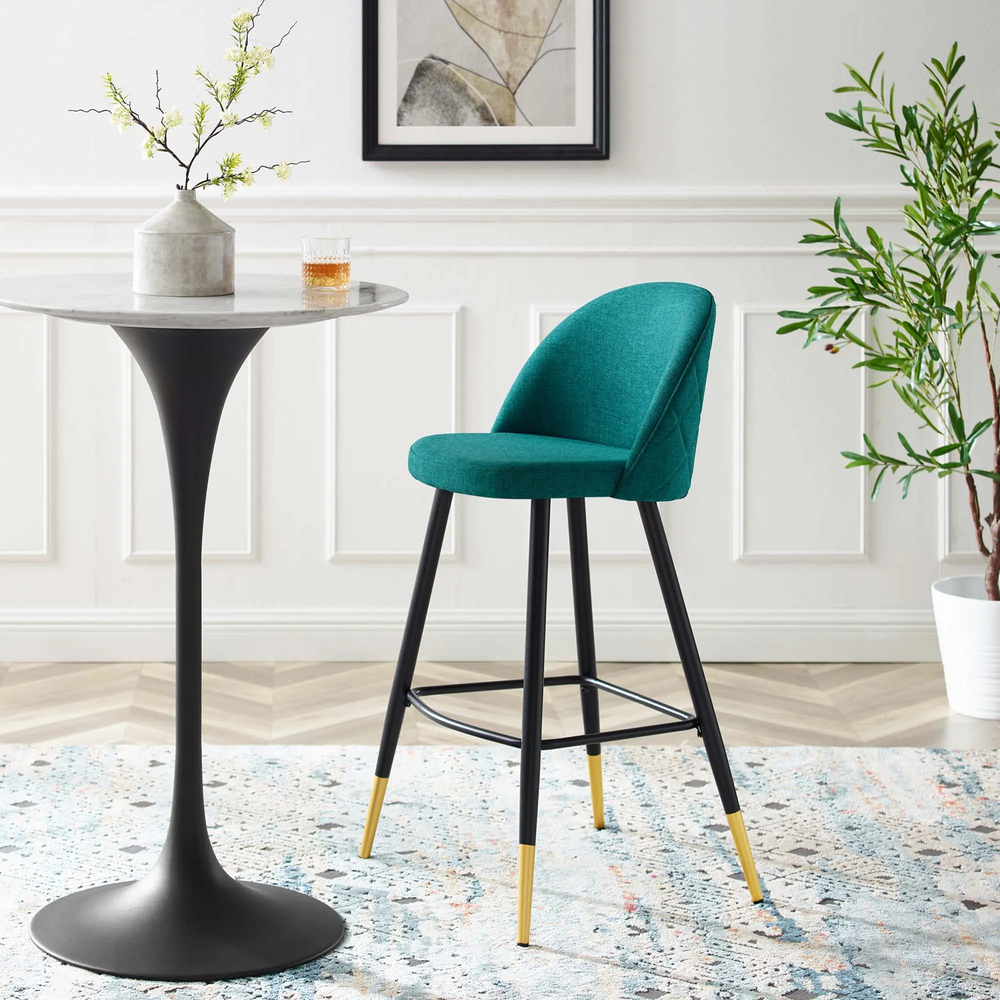 Cordial Fabric Bar Stools - Set of 2 by Modway