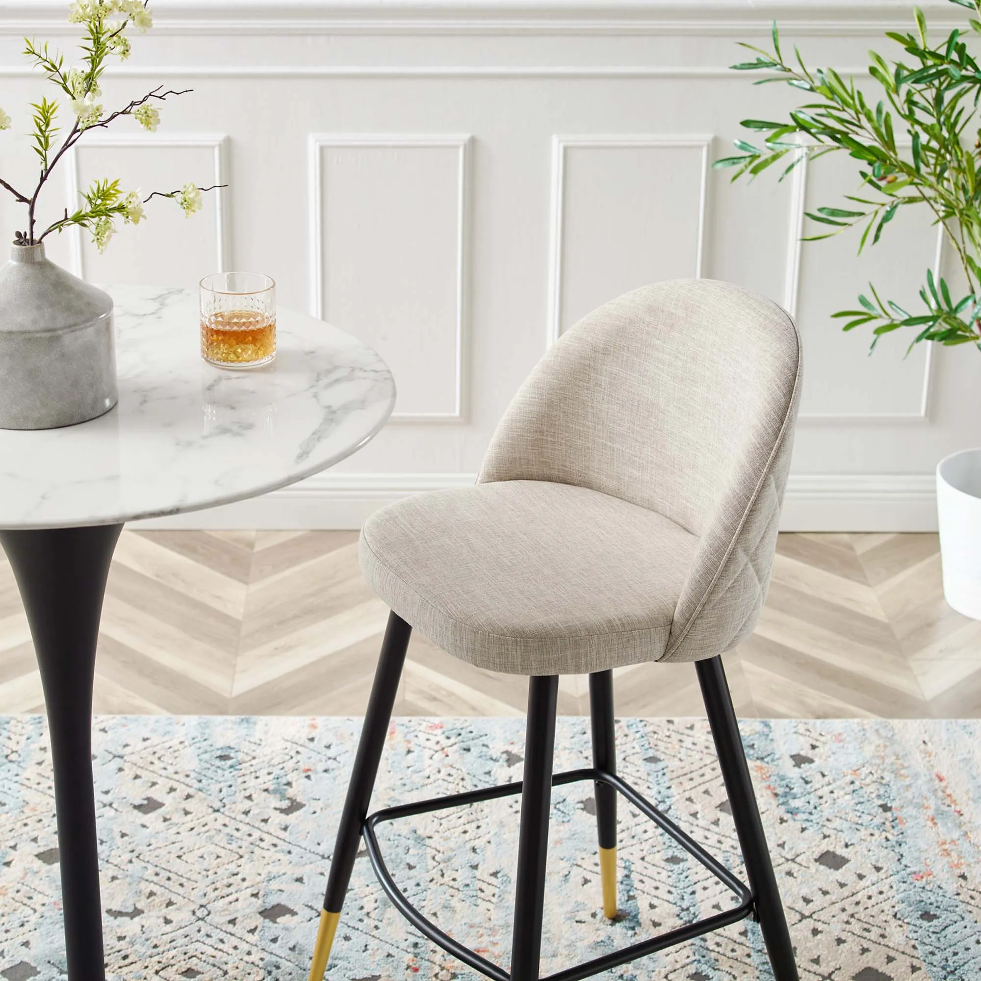 Cordial Fabric Bar Stools - Set of 2 by Modway