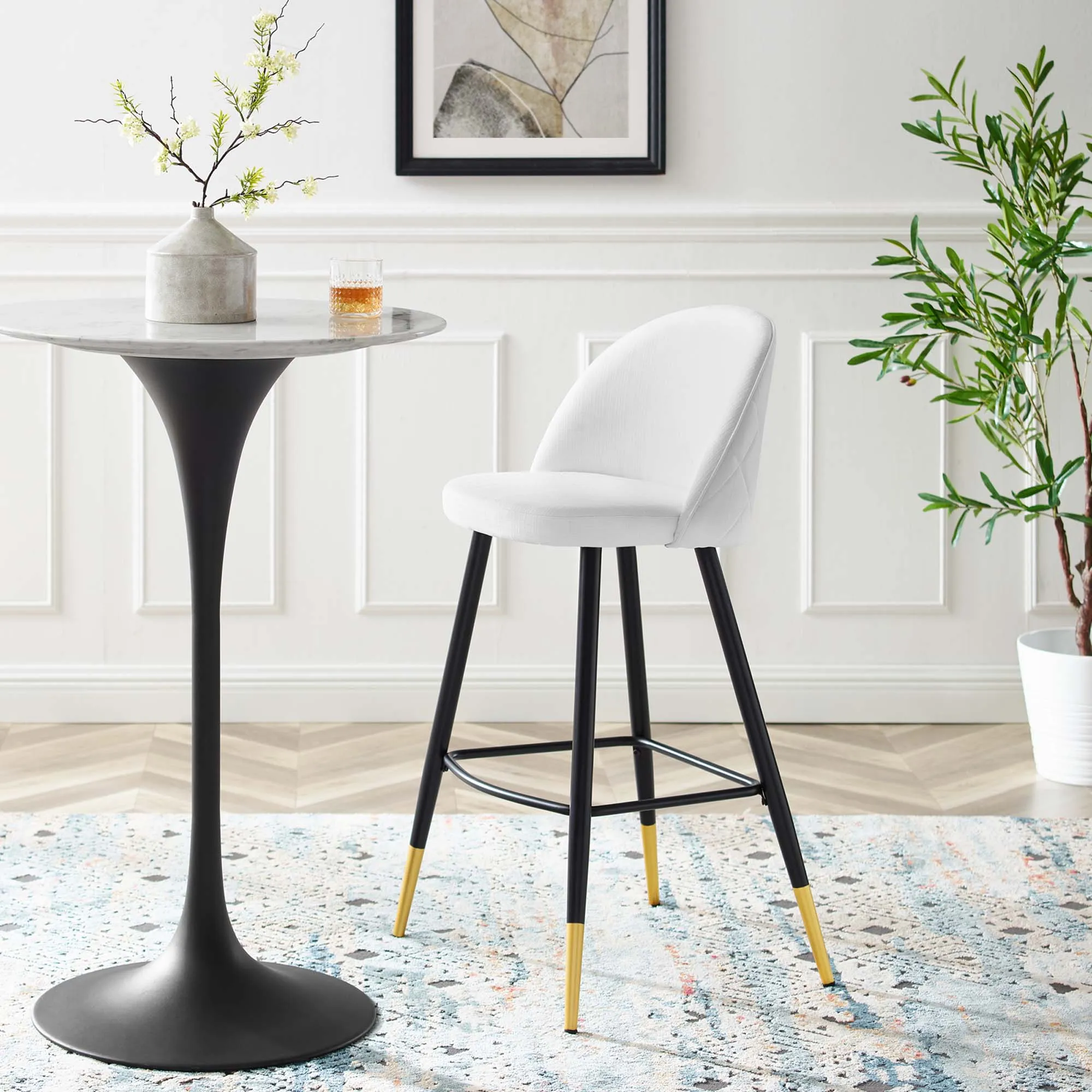 Cordial Fabric Bar Stools - Set of 2 by Modway
