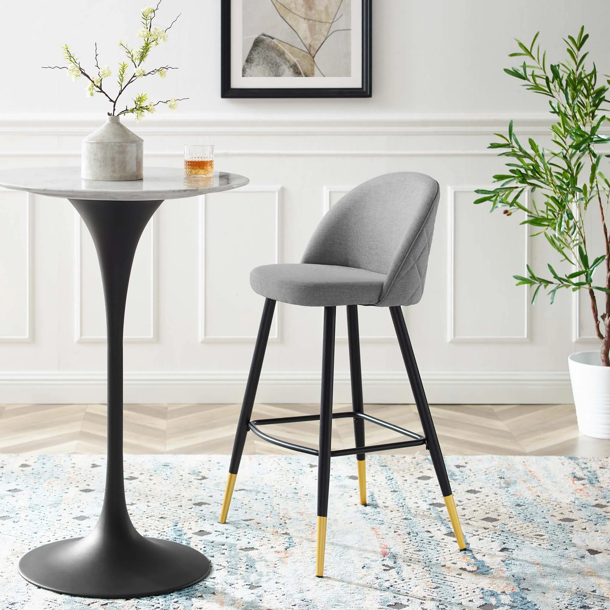 Cordial Fabric Bar Stools - Set of 2 by Modway