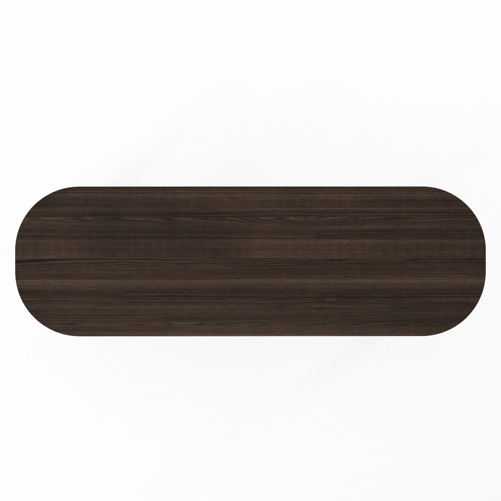 Curbus Oval Bench - White Ash Dark Stained