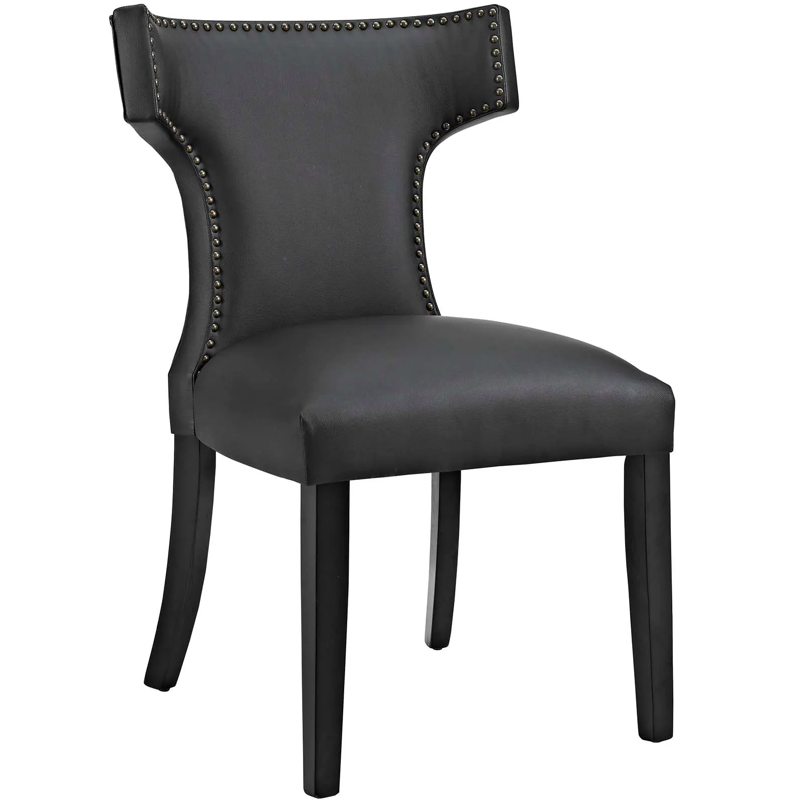 Curve Vegan Leather Dining Chair by Modway