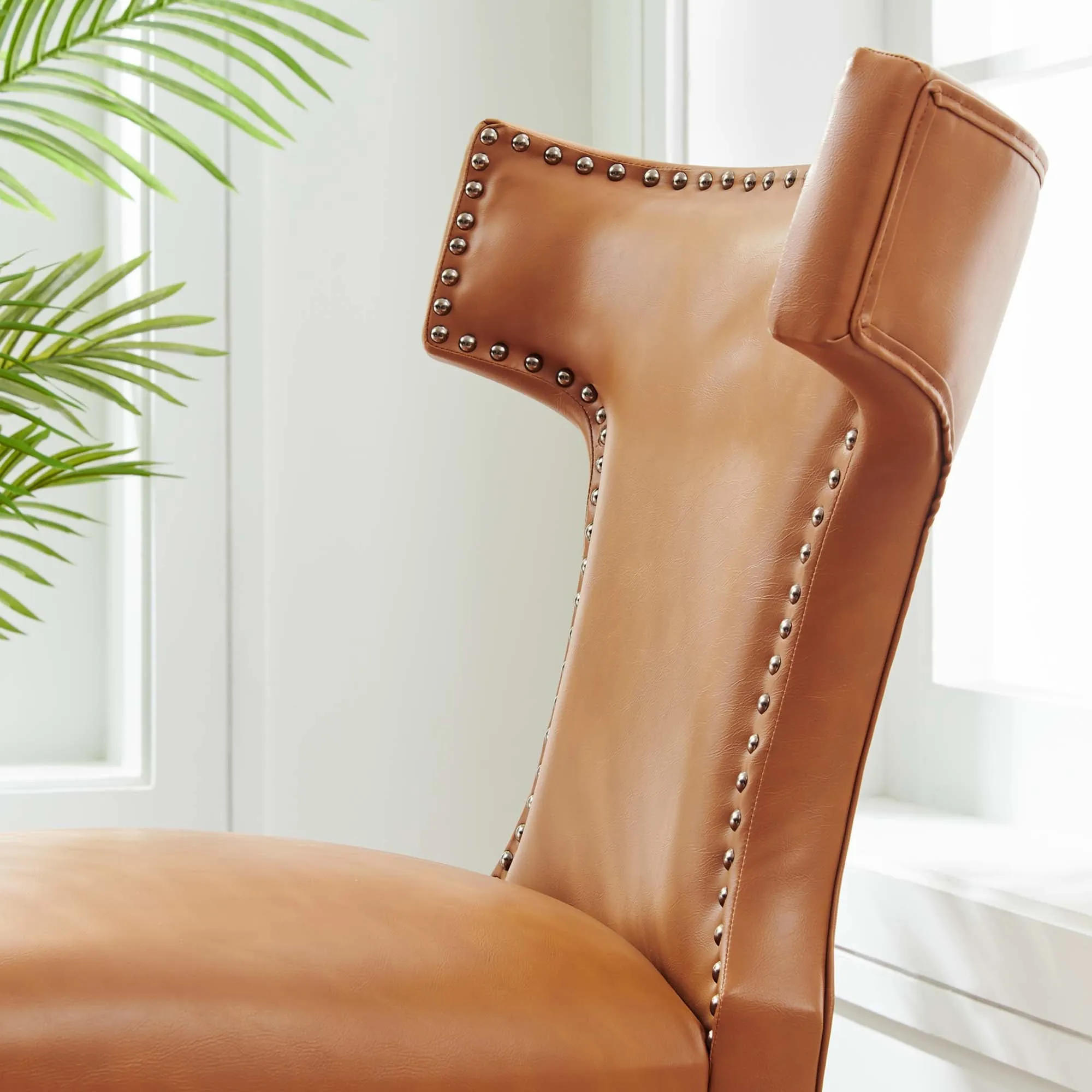 Curve Vegan Leather Dining Chair by Modway