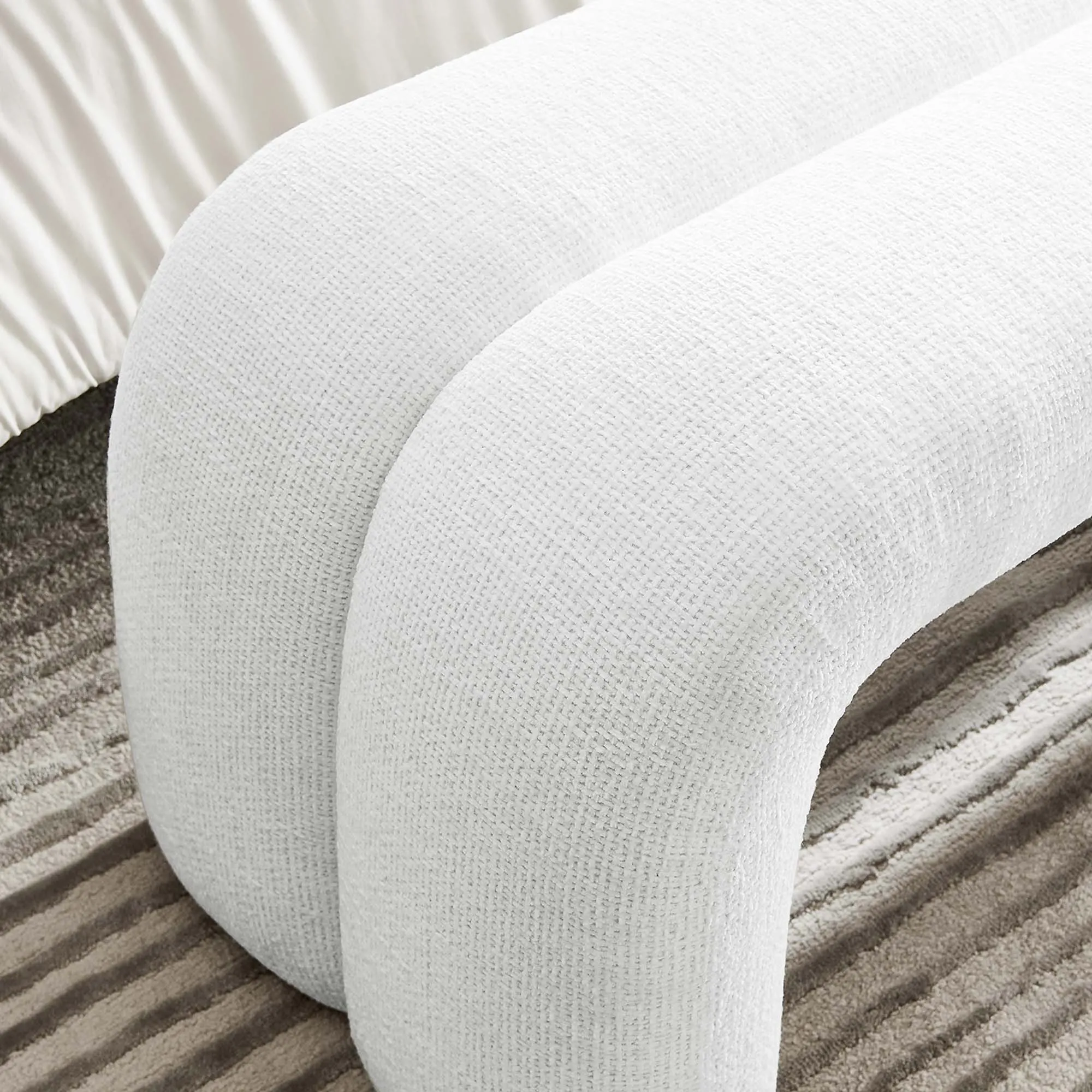 Dax 50.5" Chenille Upholstered Accent Bench by Modway