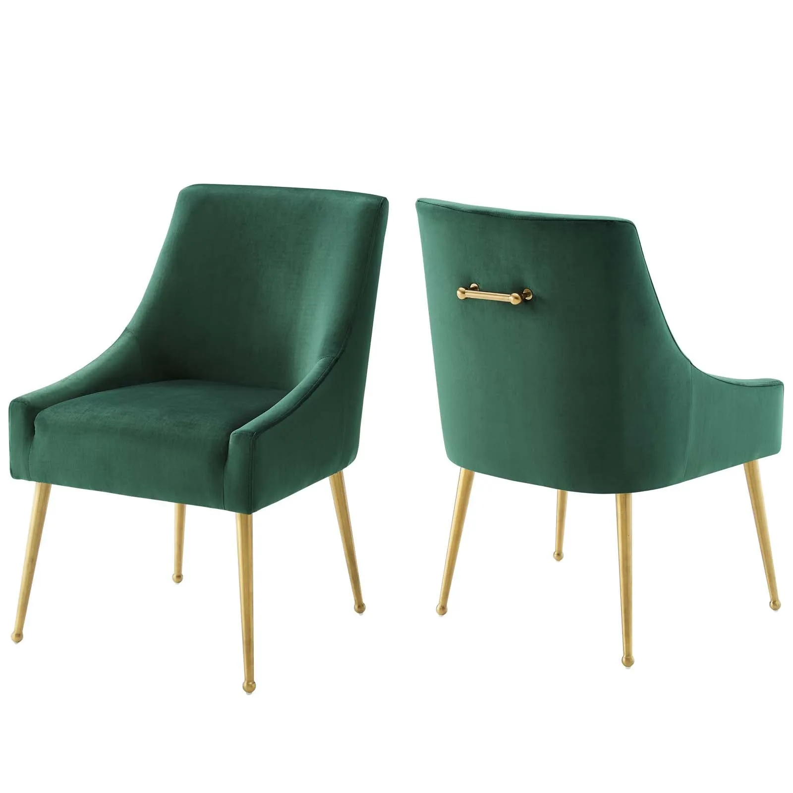 Discern Upholstered Performance Velvet Dining Chair Set of 2 by Modway