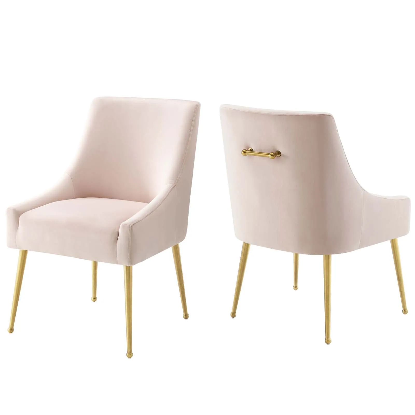 Discern Upholstered Performance Velvet Dining Chair Set of 2 by Modway