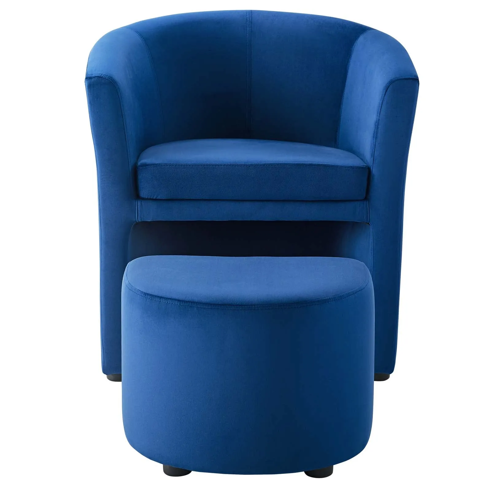 Divulge Performance Velvet Arm Chair and Ottoman Set by Modway