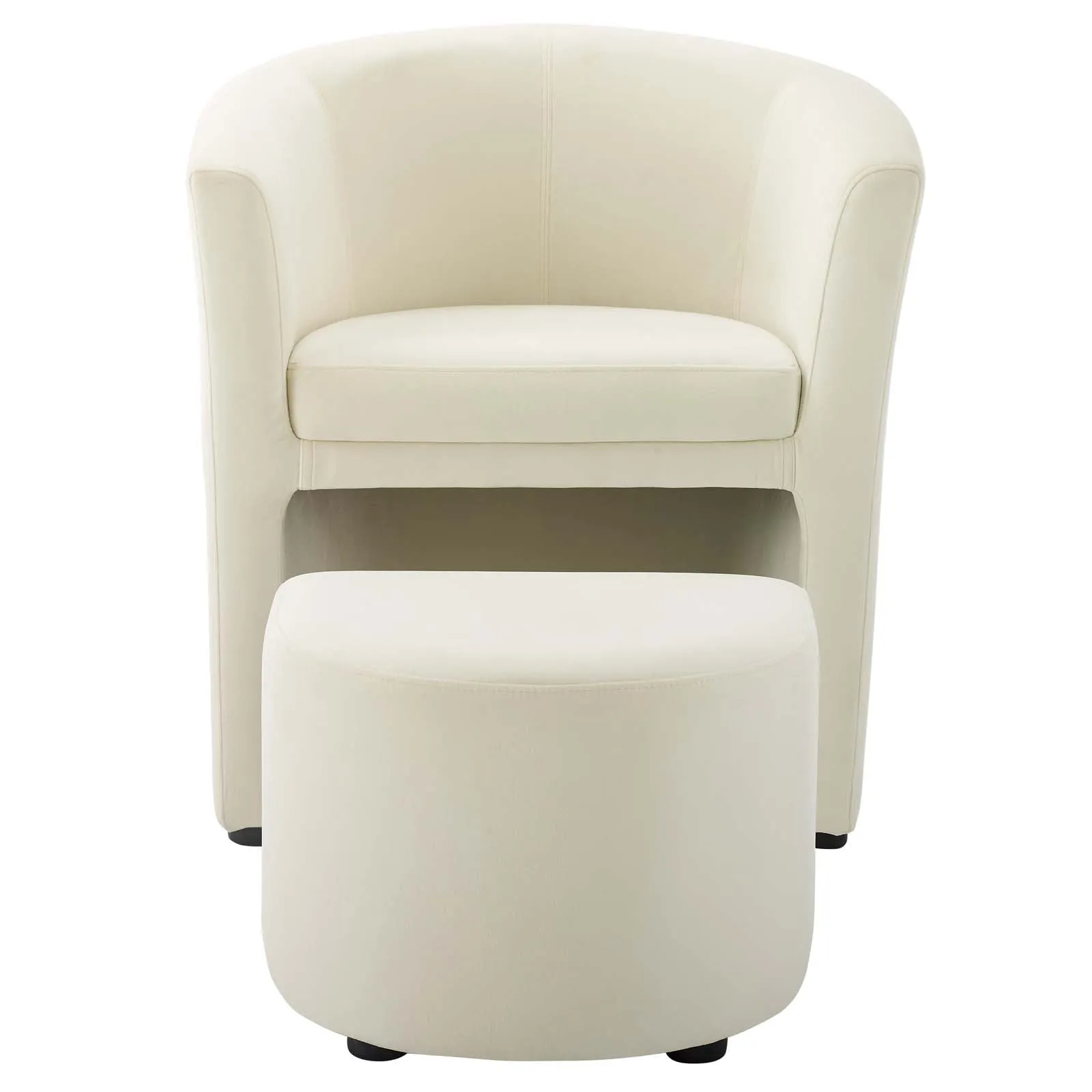 Divulge Performance Velvet Arm Chair and Ottoman Set by Modway