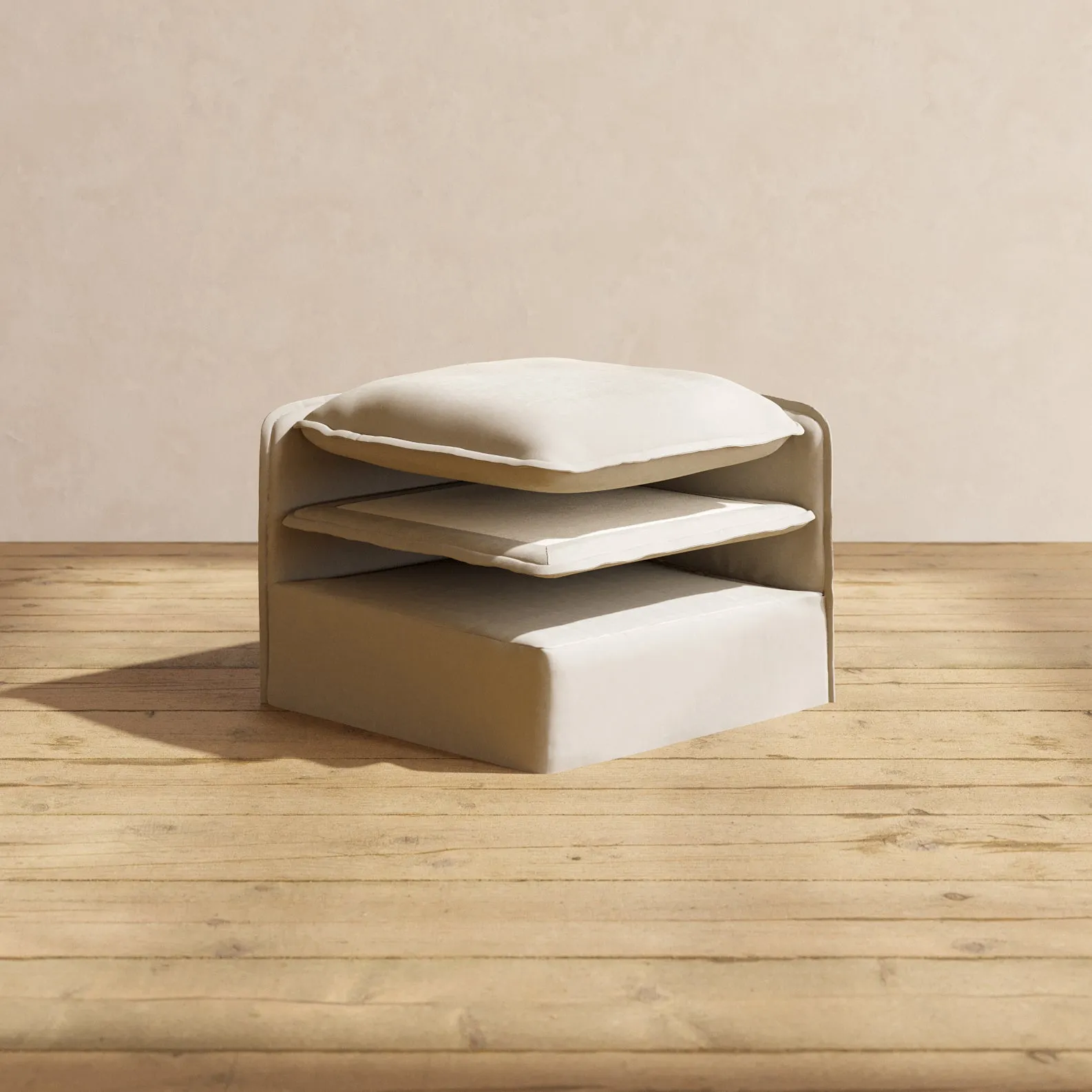 Elevate Comfort Layer Set for 4-Seater Sectional | Luxury Velvet in Dune