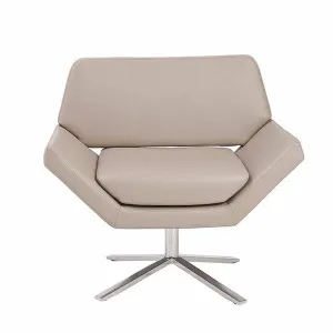 Ellis Lounge Chair TAUPE/STAINLESS STEEL