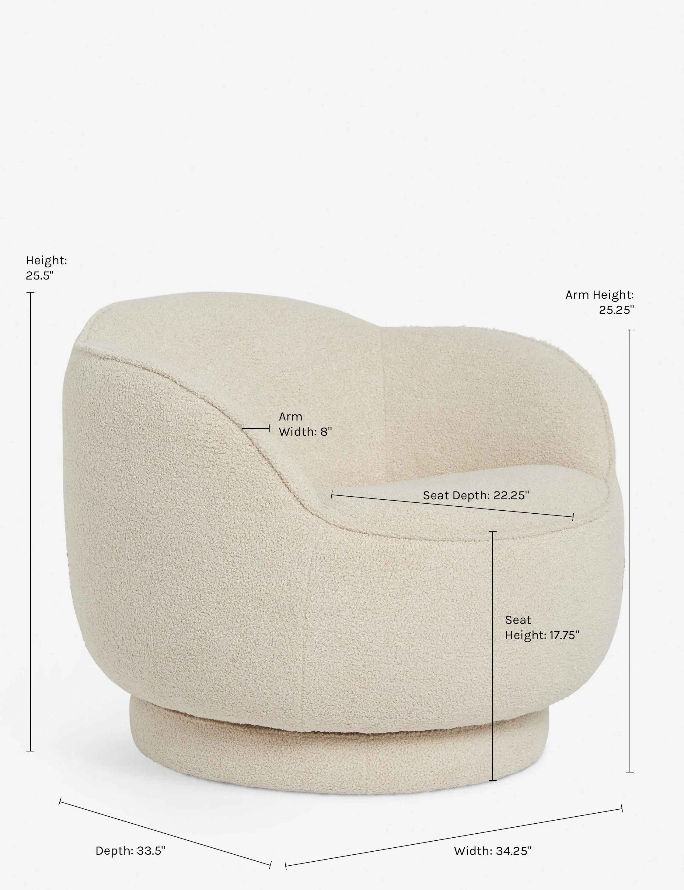 Fern Swivel Chair by Sarah Sherman Samuel