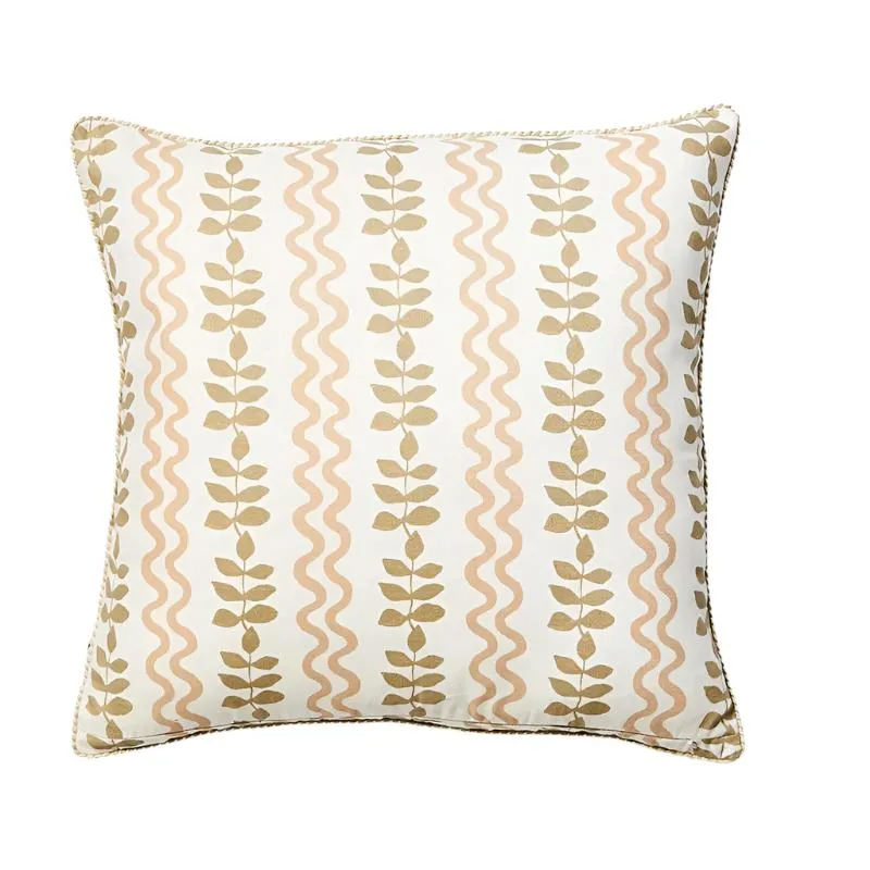 Ferns & Waves Cushion - Buff