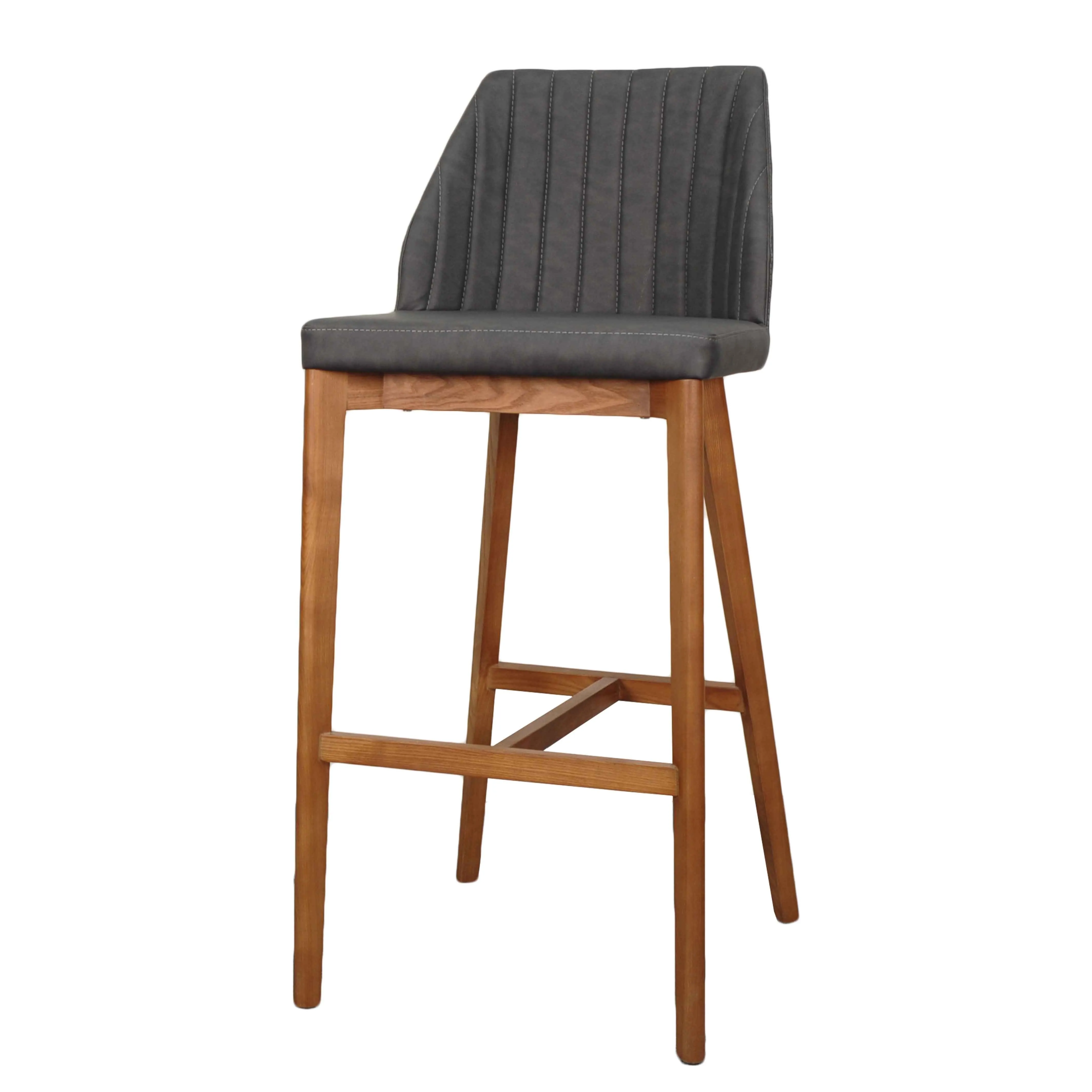 Florence Bar Stool Set of 2 DISTRESSED GREY
