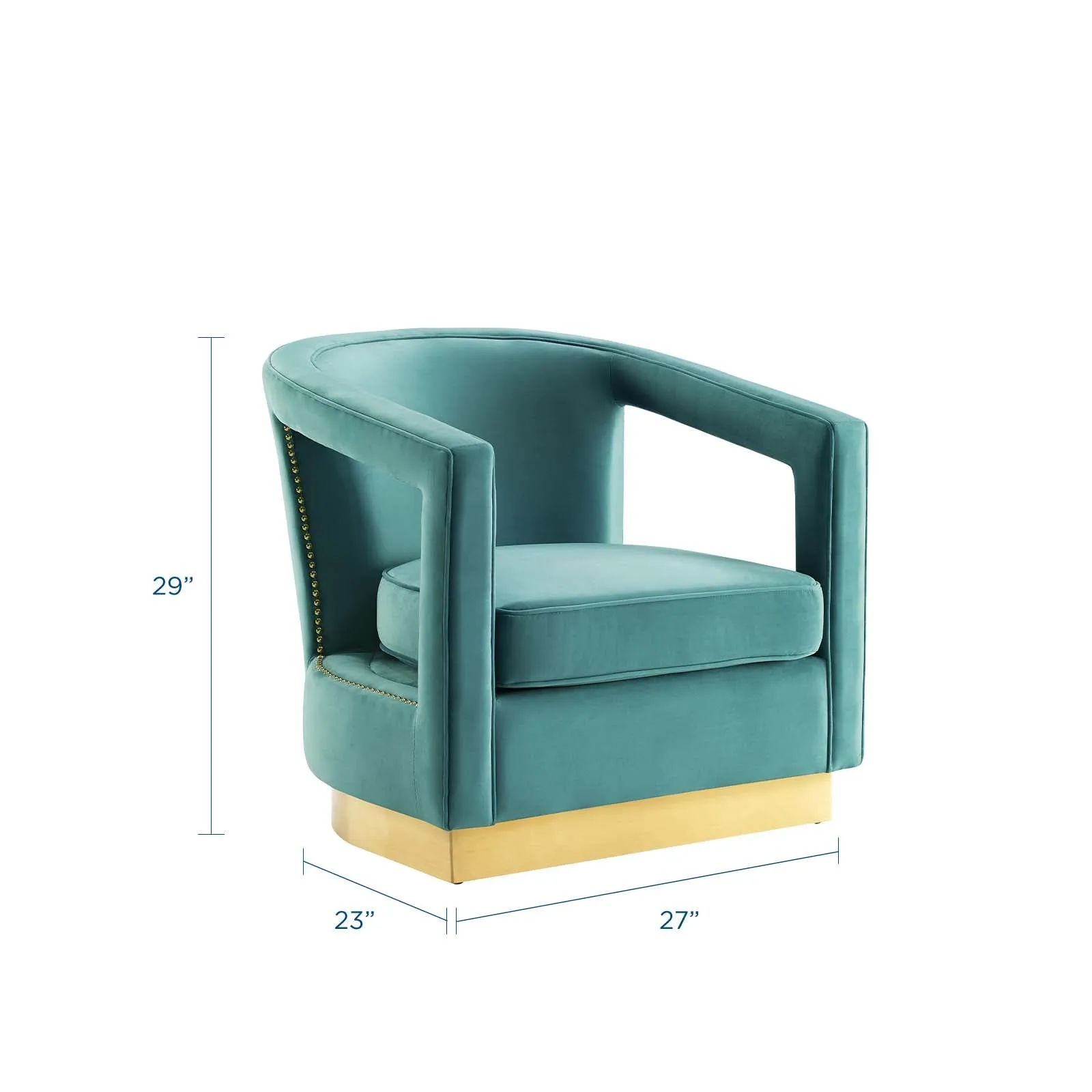 Frolick Performance Velvet Armchair by Modway