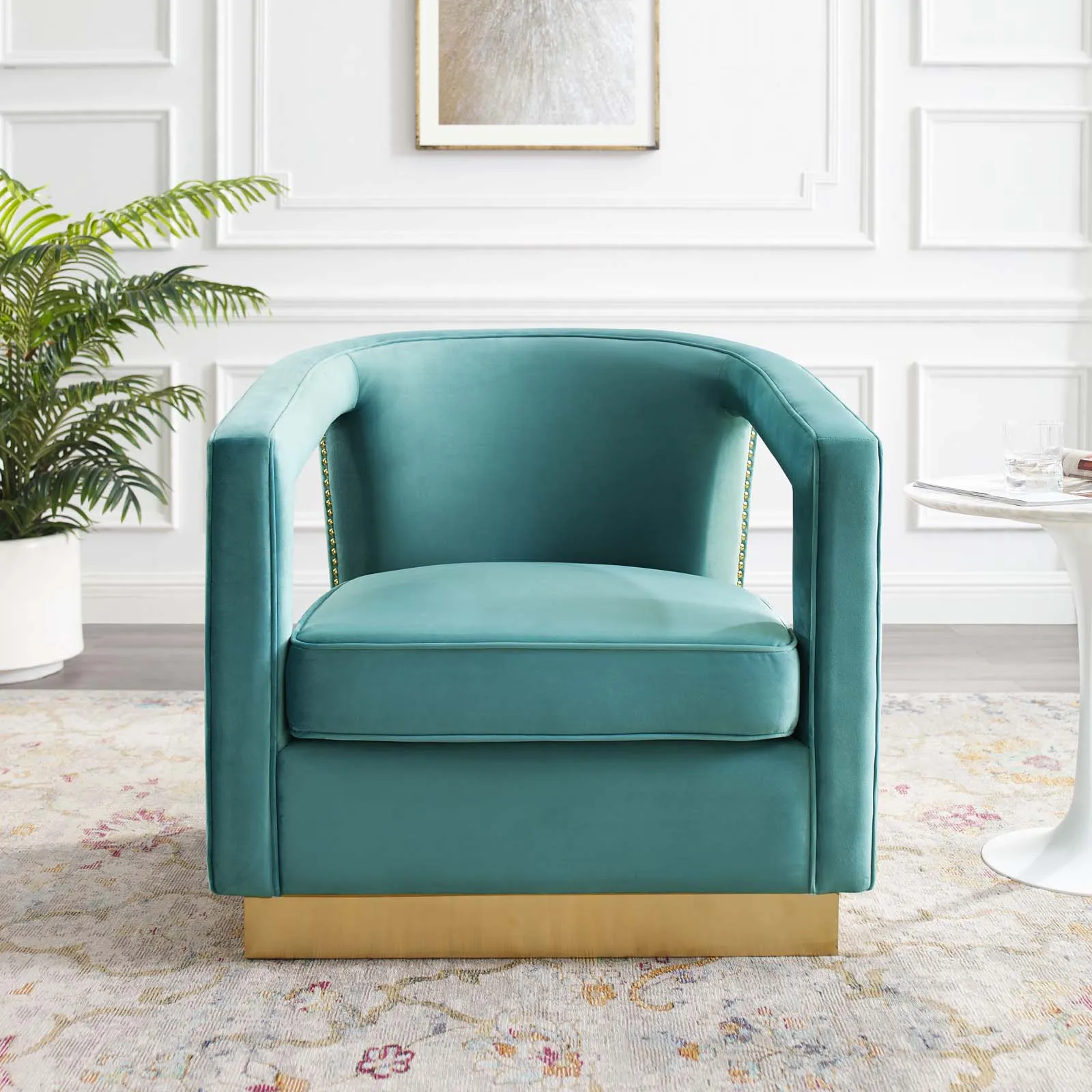 Frolick Performance Velvet Armchair by Modway